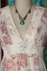 70s Jessica McLintock Style Angel Sleeve Dress